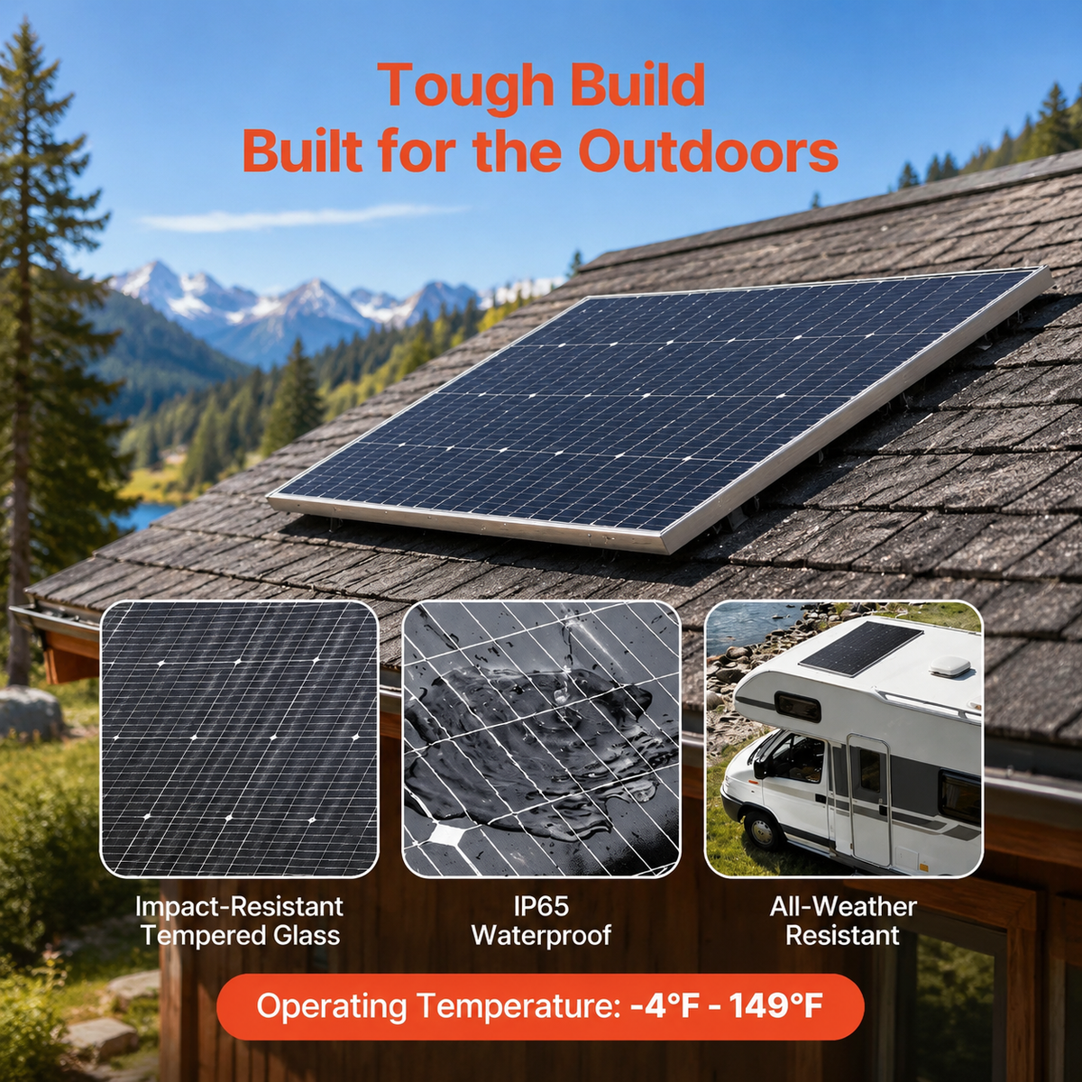 LVYUAN 100W Portable Monocrystalline Solar Panel 2PCS