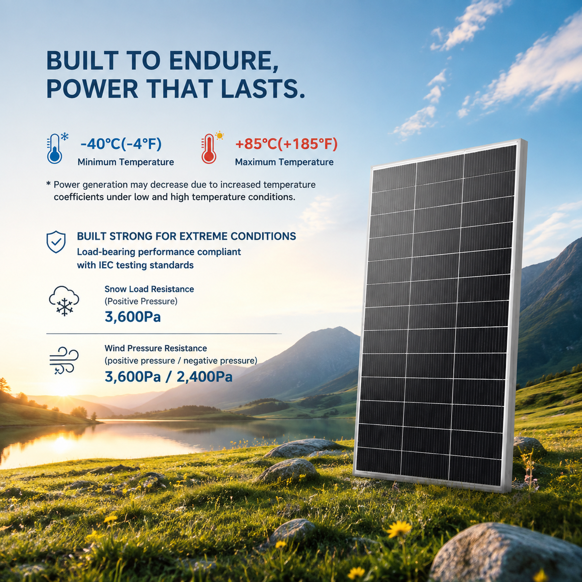 LVYUAN 200W Portable Monocrystalline Solar Panel 2PCS