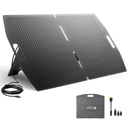 LVYUAN 100W Portable Solar Panel for Power Station Foldable ETFE Solar Charger for Camping, RV and Emergency Backup