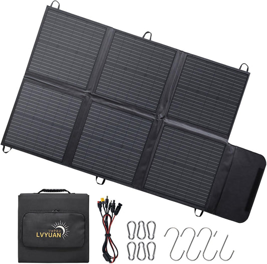 LVYUAN 120W Portable Solar Panel Foldable Blanket