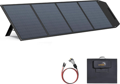 LVYUAN 200W 300W 400W Foldable Portable Solar Panels 22.5% High Efficiency IP65 Waterproof Monocrystalline for Outdoor Camping RV Hiking Solar Generator Power Station
