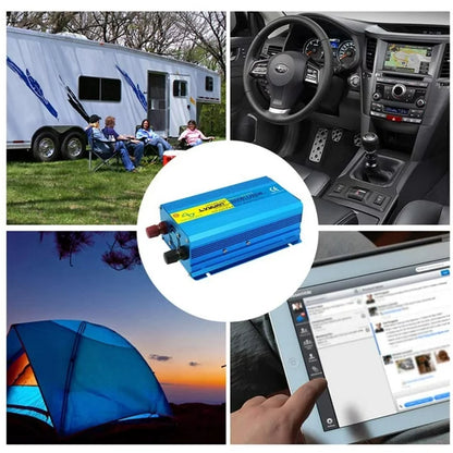 LVYUAN 500 Watts 1200 Watts Pure Sine Wave Power Inverter DC 12V to AC 110V 120V Car Battery Converter Charger Adapter 2USB 2AC for Laptops, RVs, Trucks