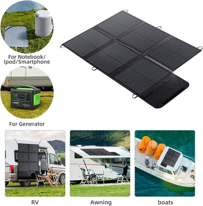 LVYUAN 120W Portable Solar Panel Foldable Blanket