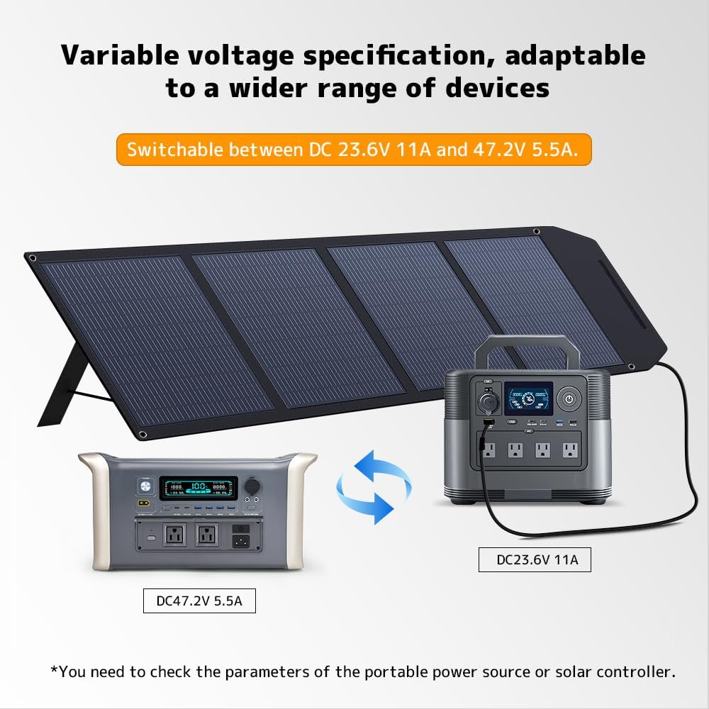 LVYUAN 200W 300W 400W Foldable Portable Solar Panels 22.5% High Efficiency IP65 Waterproof Monocrystalline for Outdoor Camping RV Hiking Solar Generator Power Station