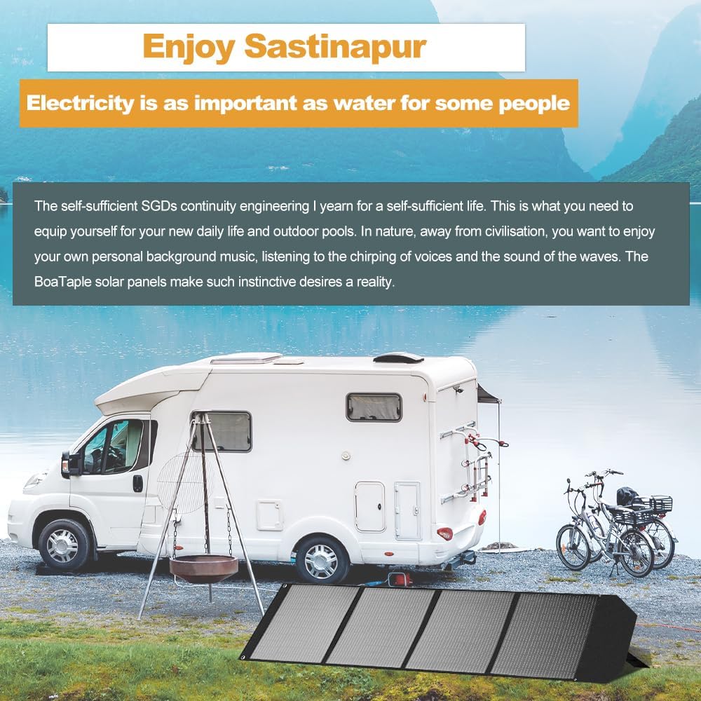 LVYUAN 200W 300W 400W Foldable Portable Solar Panels 22.5% High Efficiency IP65 Waterproof Monocrystalline for Outdoor Camping RV Hiking Solar Generator Power Station