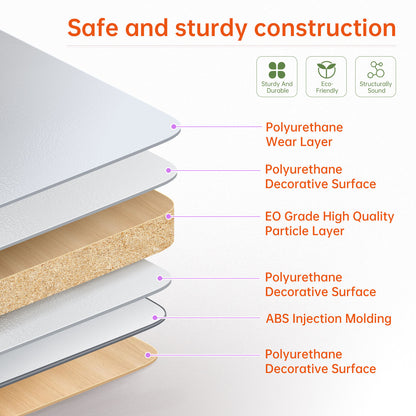 LVYUAN Kids Study Desk and Chair Set Height Adjustable Children School Study Drawing Desk Chair with LED Lamp, Tilt Desktop, Storage Drawer, Book Stand Grey