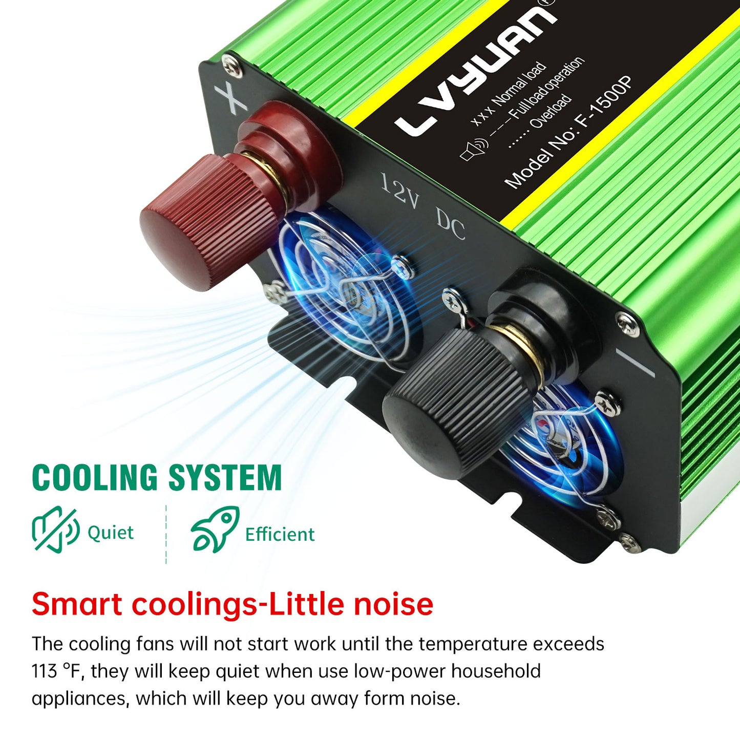 LVYUAN 2000W 4000W Pure Sine Wave Power Inverter DC 12V to AC 110V 120V Car Converter 4 AC Outlets + 4 USB LCD Display with Remote Control for Car, RV, Camping & Home Backup Green