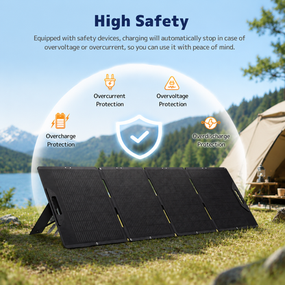 LVYUAN 200W High-Efficiency Monocrystalline Foldable Solar Panel Charger for RV, Camping, Outdoor Travel