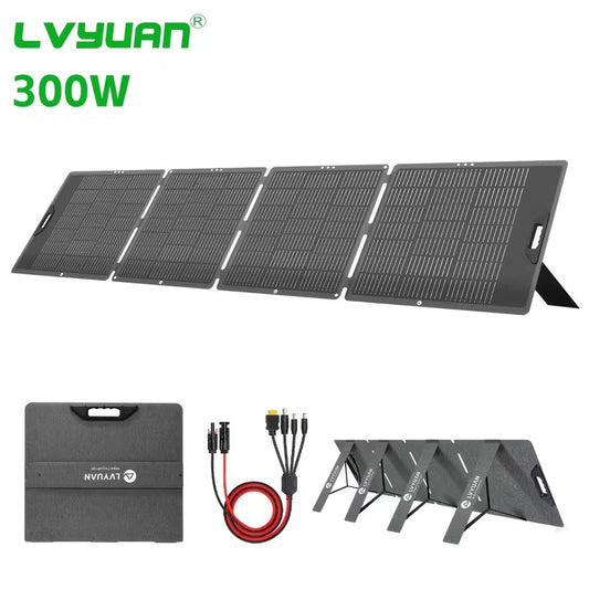 LVYUAN 300W Portable Foldable Solar Panel Charger for Power Stations