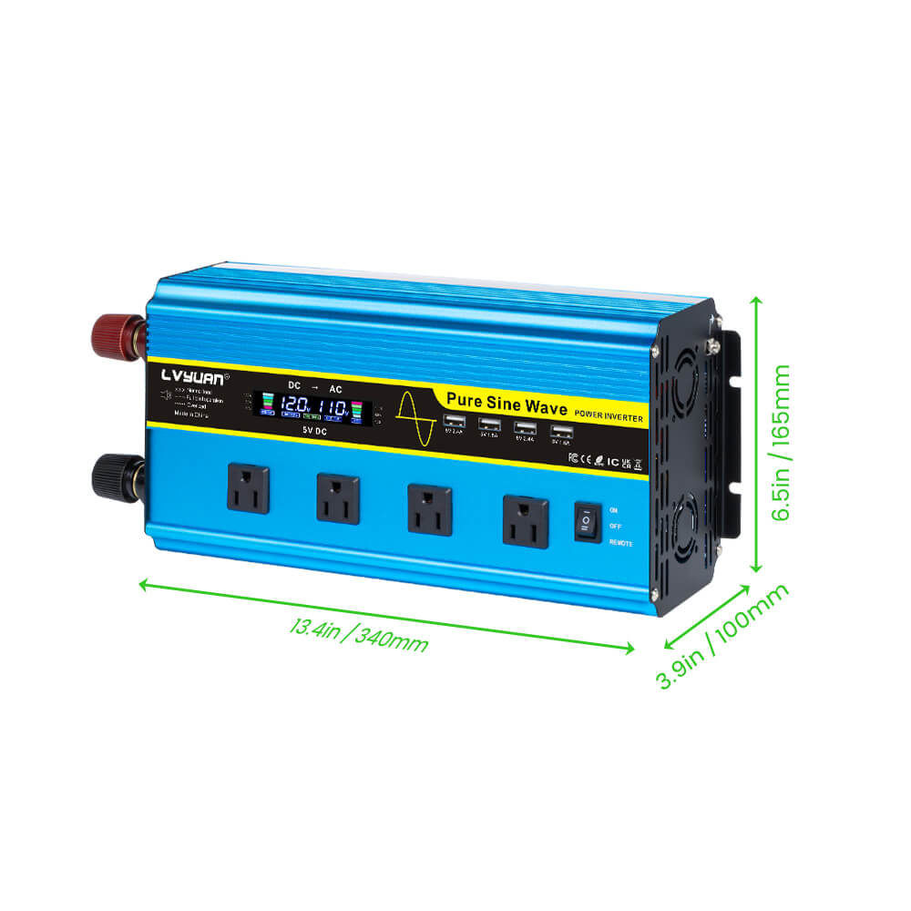 LVYUAN P2012CU Power Inverter - Size - LVYUAN