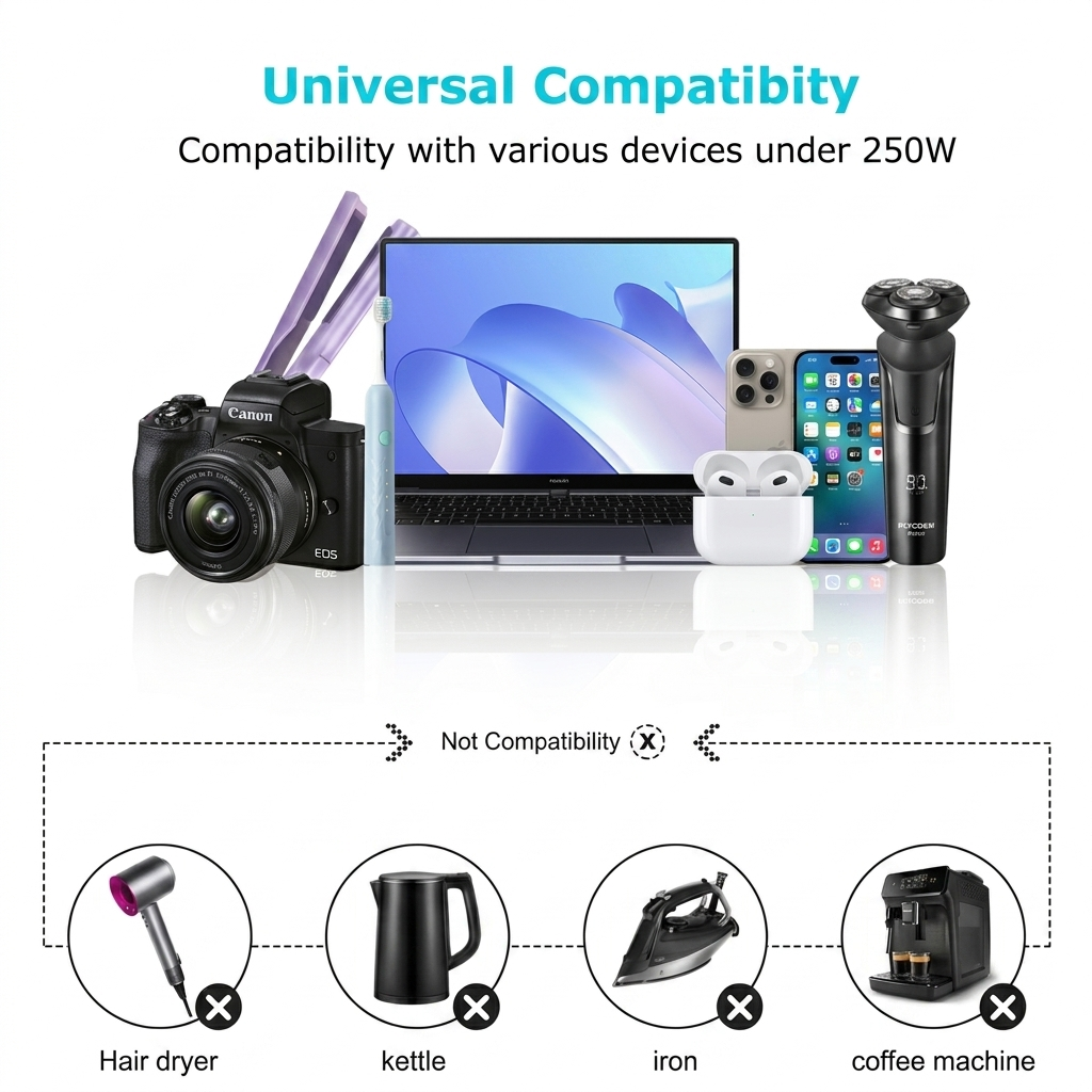 LVYUAN 220V to 110V Voltage Converter for International Travel