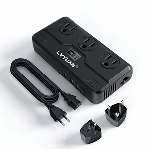 LVYUAN 220V to 110V Voltage Converter for International Travel, 250W Step Down Transformer with UK EU AU Plug Adapters and 3 AC Outlets