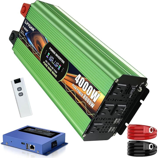 LVYUAN 4000W Pure Sine Wave Power Inverter 