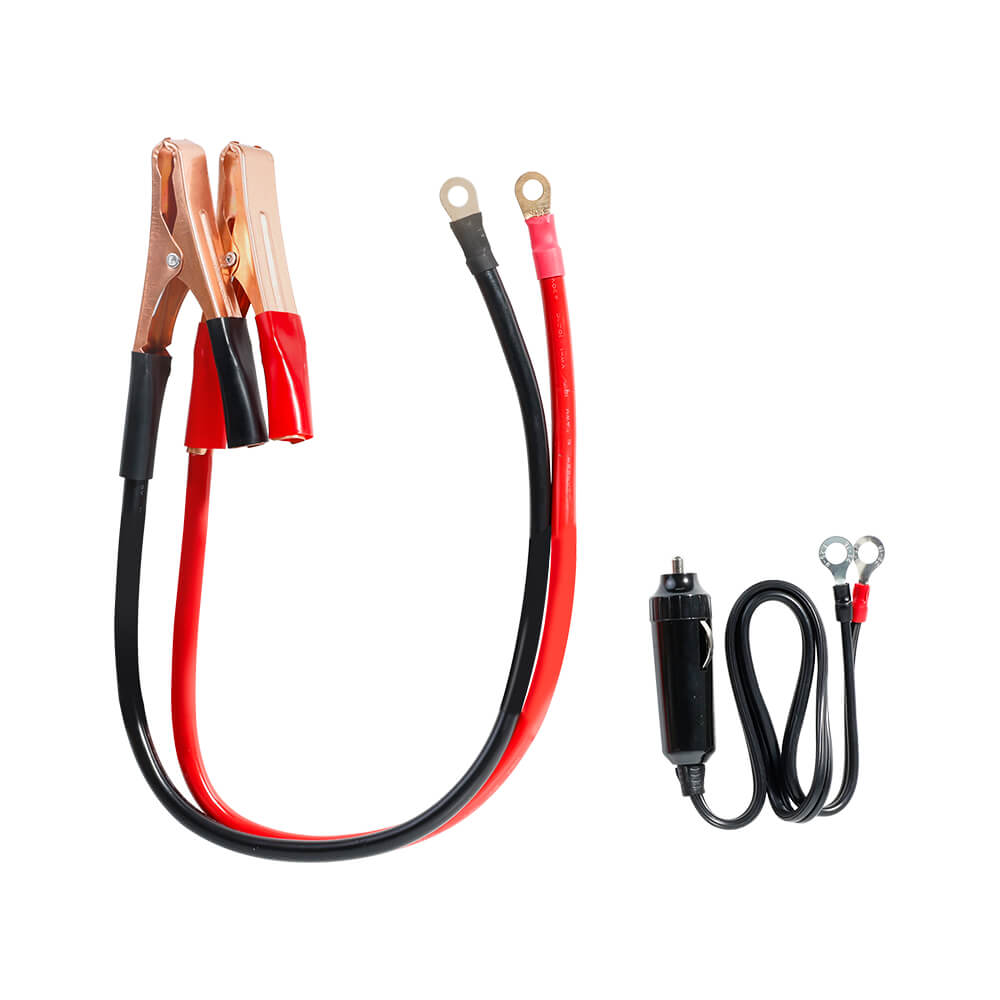 Alligator Clips Booster Jumper Cable with Cigarette Lighter Male Plug