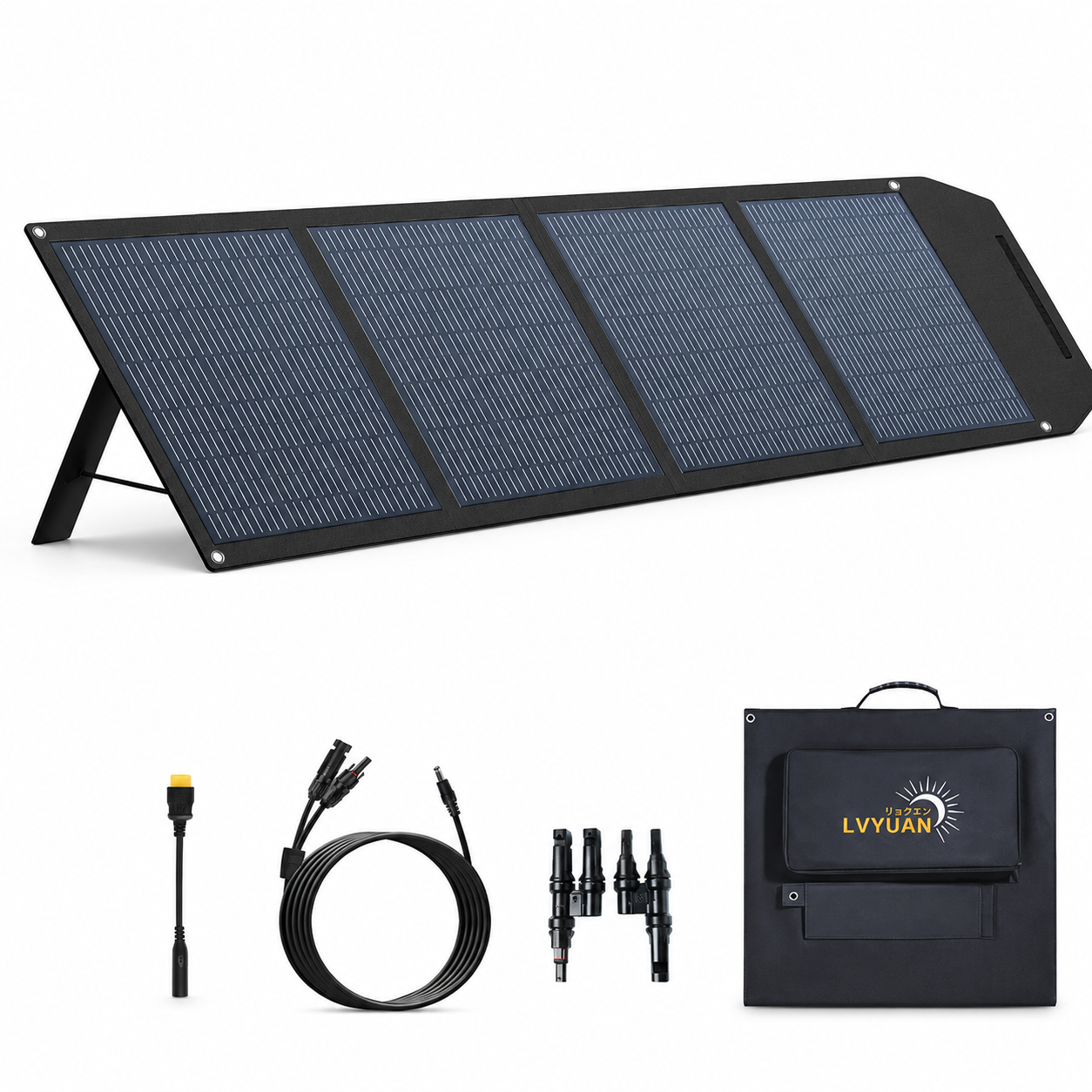 LVYUAN 200W 300W 400W Foldable Portable Solar Panels 22.5% High Efficiency IP65 Waterproof Monocrystalline for Outdoor Camping RV Hiking Solar Generator Power Station