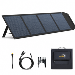 LVYUAN 200W 300W 400W Foldable Portable Solar Panels 22.5% High Efficiency IP65 Waterproof Monocrystalline for Outdoor Camping RV Hiking Solar Generator Power Station