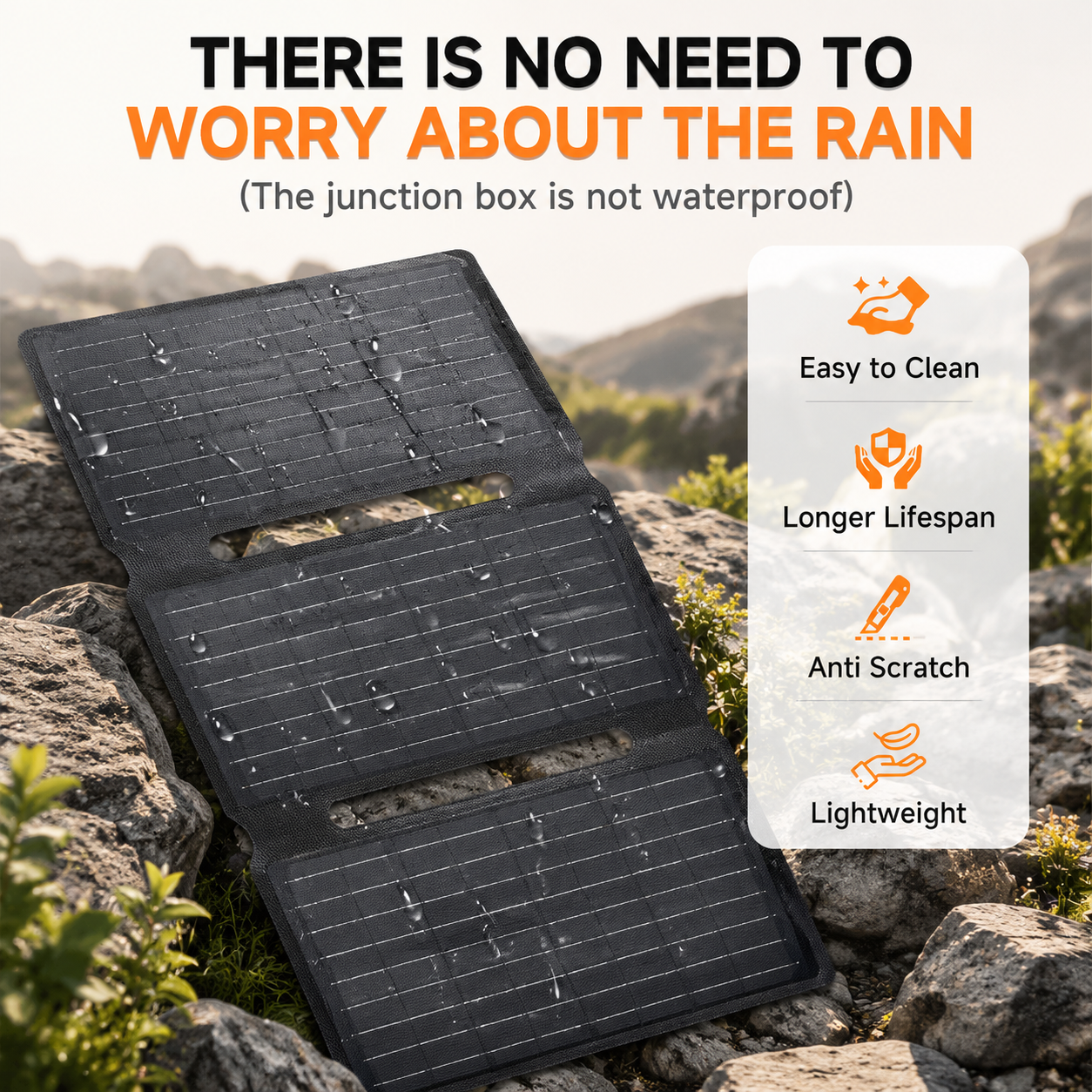 LVYUAN 40W Foldable Solar Panel Charger with USB-C & USB-A Outputs for Outdoor Adventures