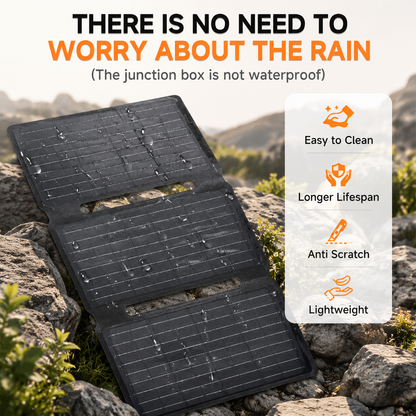 LVYUAN 40W Foldable Solar Panel Charger with USB-C & USB-A Outputs for Outdoor Adventures