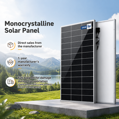 LVYUAN 200W Portable Monocrystalline Solar Panel 2PCS