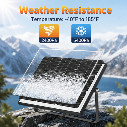 LVYUAN 50W Solar Panel Kit 12V/24V Battery Charger with Monocrystalline Solar Panel & Charge Controller