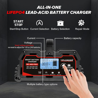 40A smart battery charger product image 4
