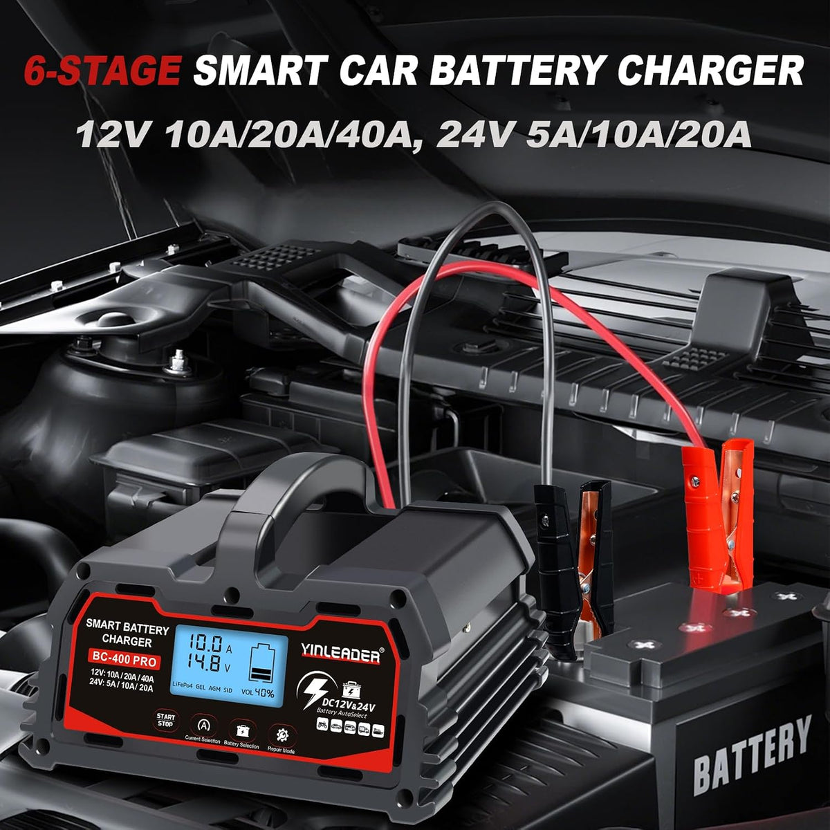 40A smart battery charger product image 3