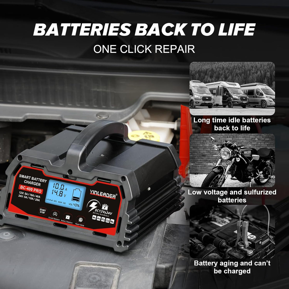 40A smart battery charger product image 5