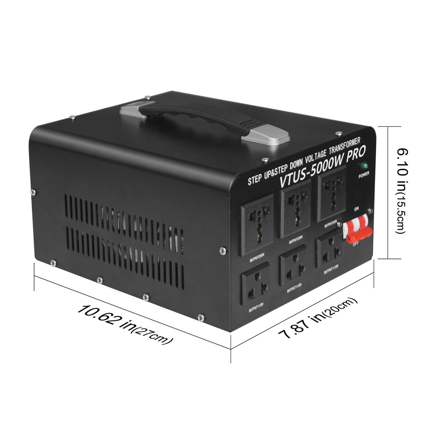 LVYUAN 5000W-PRO Voltage Transformer Converter Step Up/Down AC 110V/220V Power Converter w/Circuit Breaker Protection