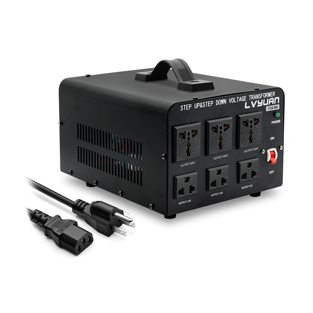 3000 Watt Power Convert from AC 110V ⇄ 220V Step up Down Transformer ...