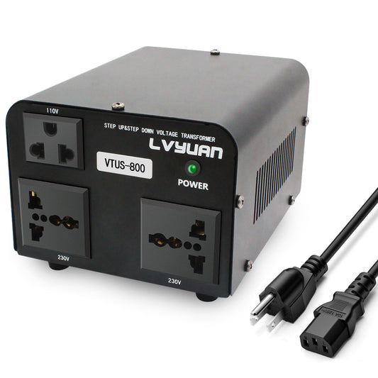 LVYUAN 800 Watt Power Convert from AC 110V ⇄  220V Step up Down Transformer