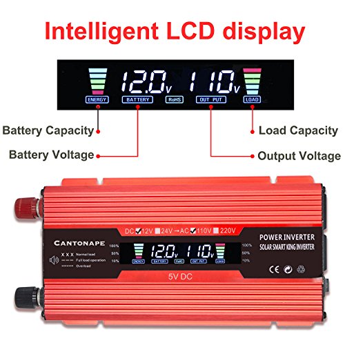 700-W-Auto-Wechselrichter DC 12 V auf 110 V AC mit LCD-Display DC-AC-Konverter