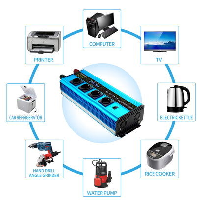 LVYUAN 4000 W reiner Sinus-Wechselrichter, 24 V bis 230 V DC zu AC