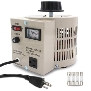 LVYUAN Variable Transformer Variable Voltage Regulator, 0-130V Output, 110V-120V Input (1000VA)