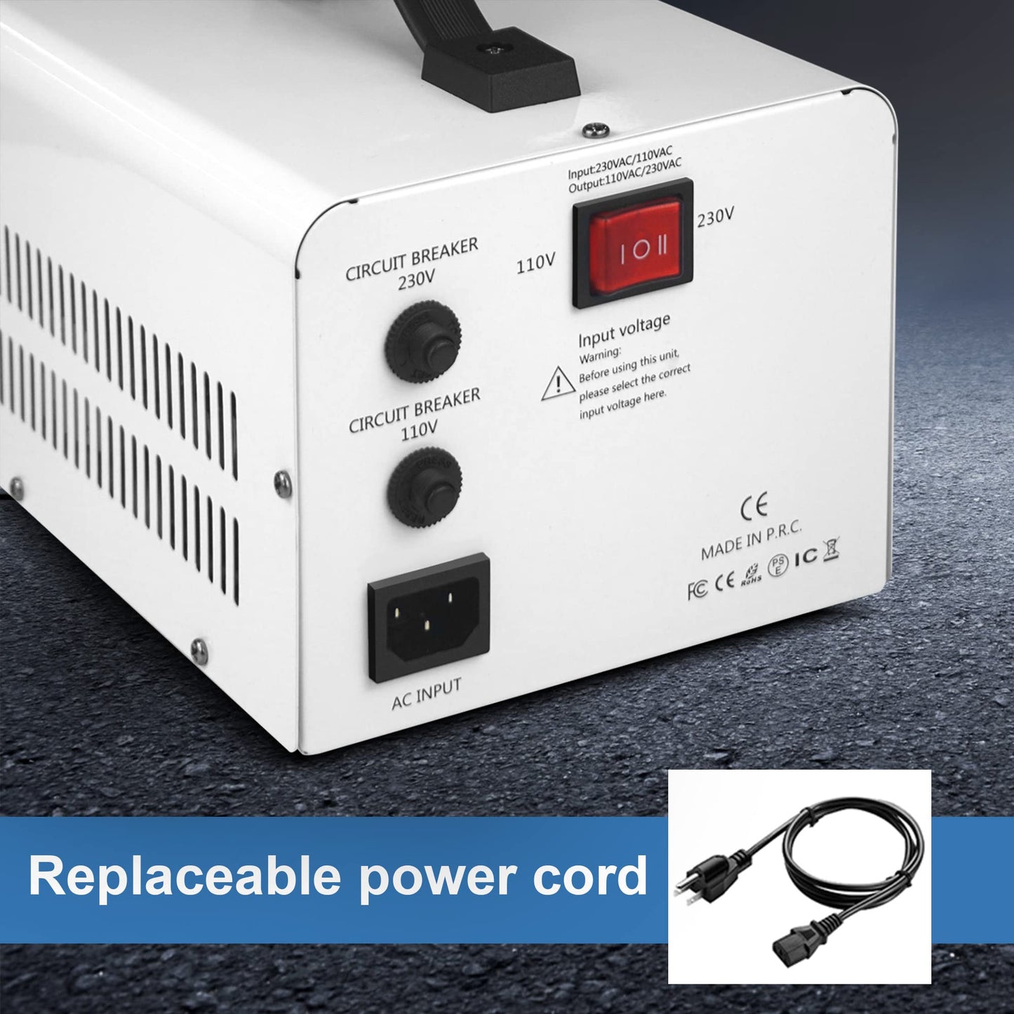 LVYUAN 2500W Voltage Transformer Step Up 110V to 220V, Step Down 220V to 110V Voltage Converter