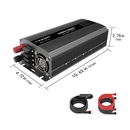 Convertisseur d'inverseur de voiture LVYUAN 1500W DC 12V à 110V AC